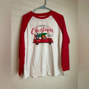 Women’s merry Christmas yall long Sleeve top size M